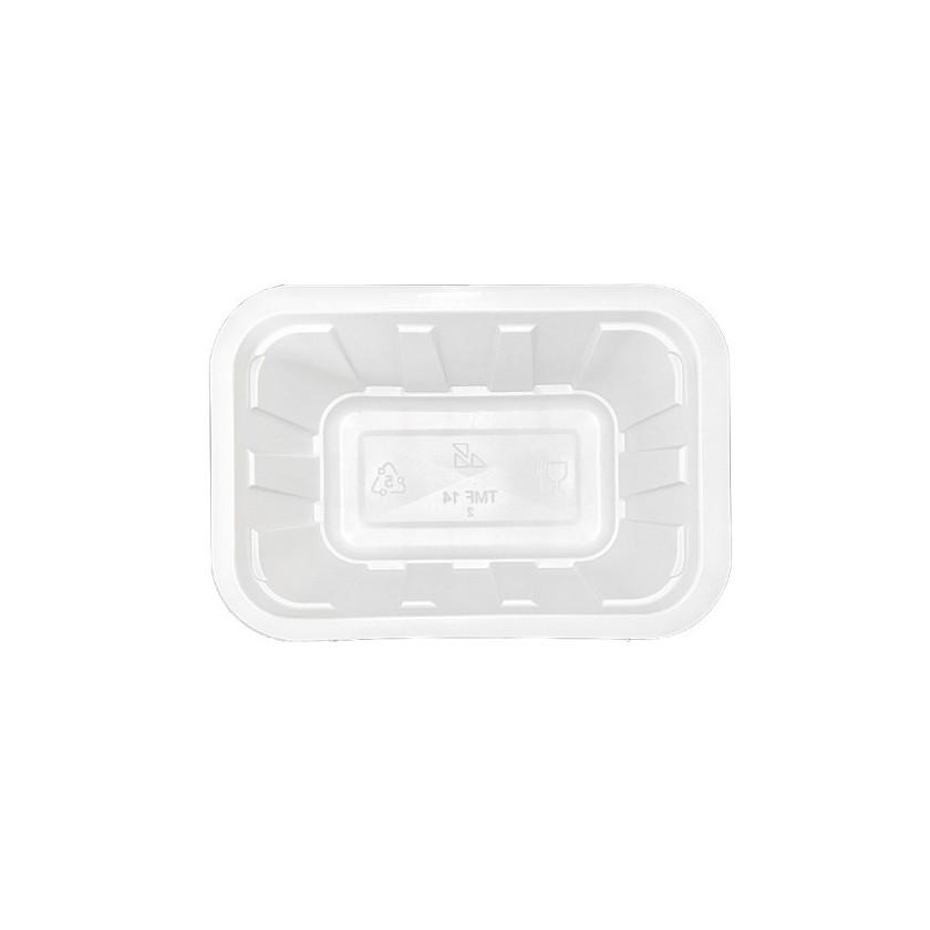 Barquettes thermoscellables blanches 500 ml (100 pcs)