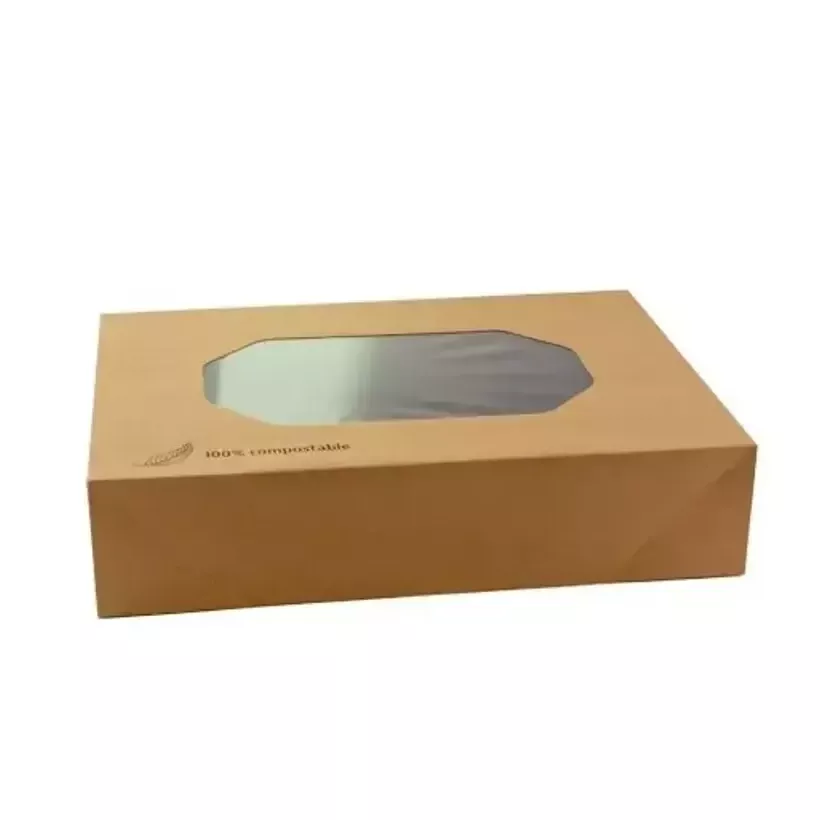 Boîte avec fenêtre brune 360x250x80mm (Caterware) (50pcs)