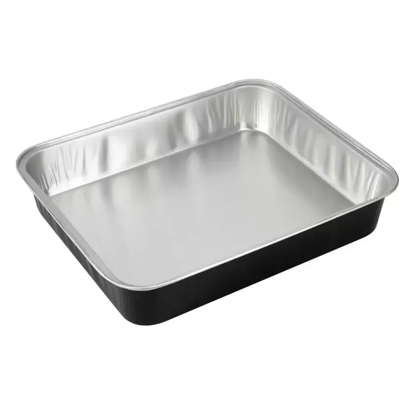 Barquette aluminium R2C (3,9L noir - 325x265x55mm 1/2)