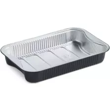 Barquette aluminium R2C (1,896L noir - 293x193x45mm)