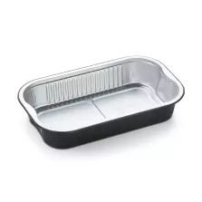 Barquette aluminium R2C (940ml noir - 234x138x43mm)