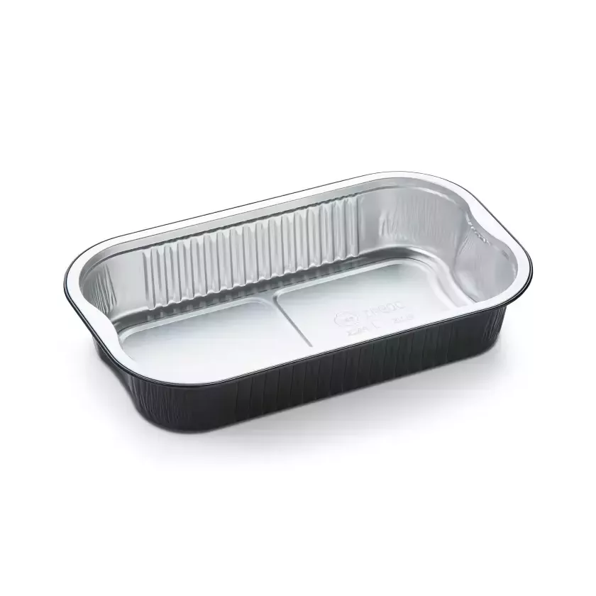 Barquette aluminium R2C (940ml noir - 234x138x43mm)