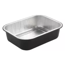 Barquette aluminium R2C (725ml noir - 178x136x45mm)