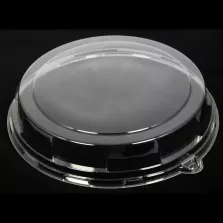 Couvercle PET plat rond transparent (Ø26cm)