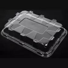 Couvercle PET plat rectangulaire transparent (46x30cm)