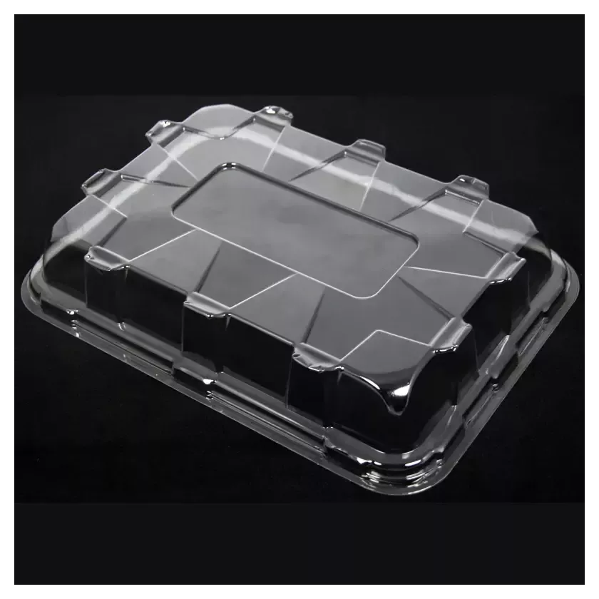 Couvercle PET plat rectangulaire transparent (46x30cm)