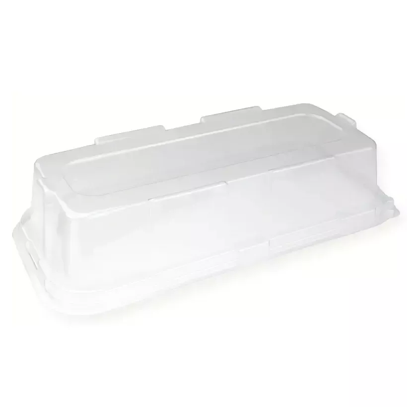 Couvercle PET plat rectangulaire transparent (35x16cm)
