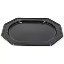 Plat PET octogonal noir...