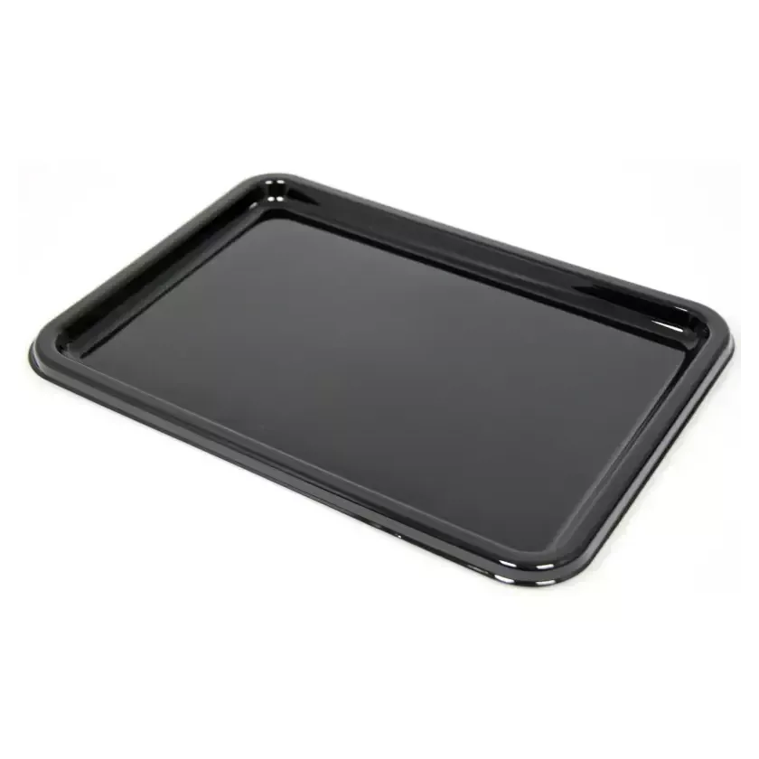 Plat PET rectangulaire noir 35x24cm (50pcs)