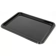 Plat PET rectangulaire noir 55x37cm (50pcs)