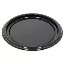 Plat PET rond noir 46cm (50pcs)