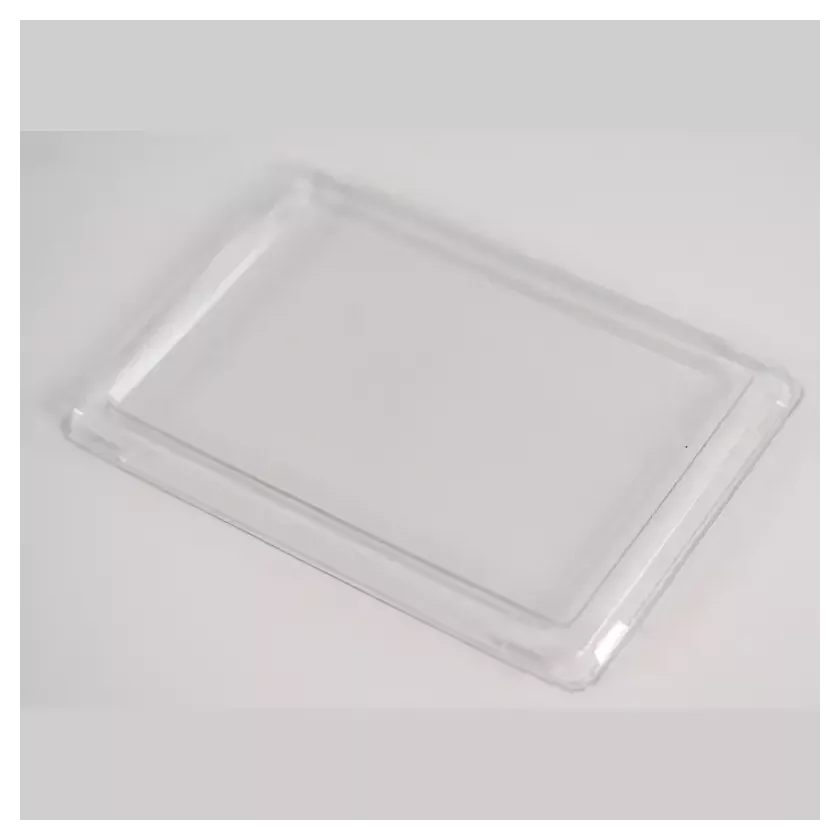 Couvercle rPET pour ravier 86x124x5mm plat (750 pièces)