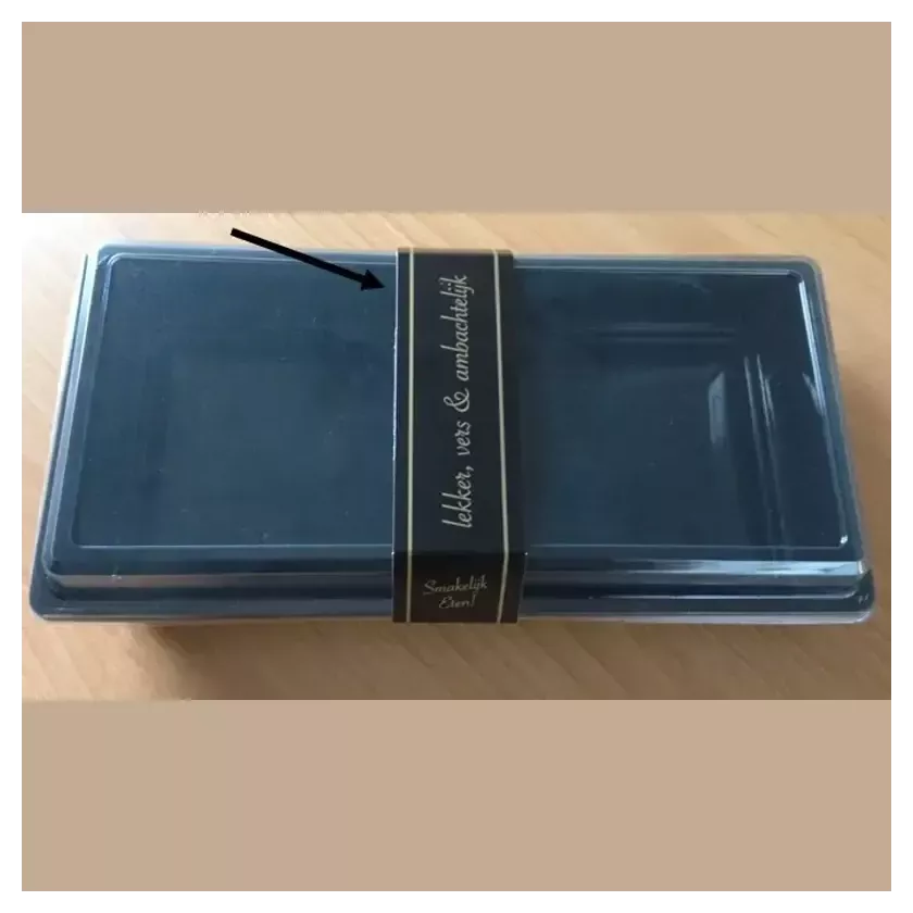 Banderole carton noir 500x140x40mm (100 pièces)