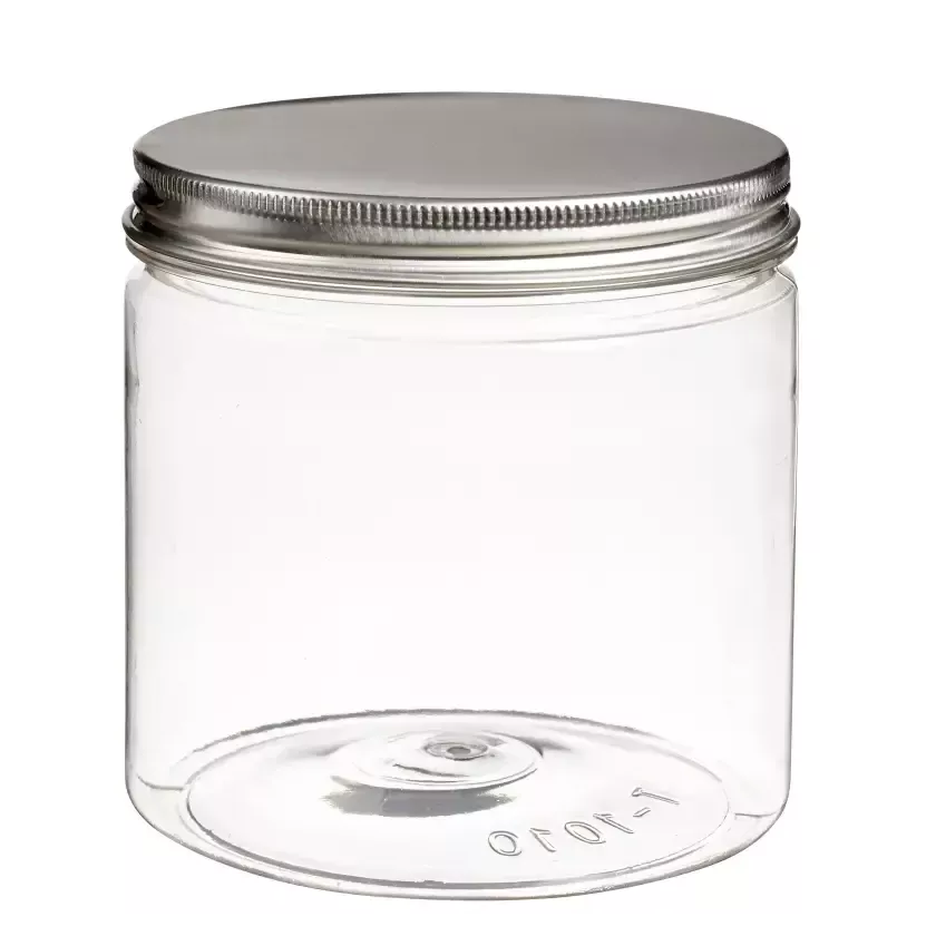Pot PET avec couvercle alu à visser 700ml d100xh100mm (120 pièces)