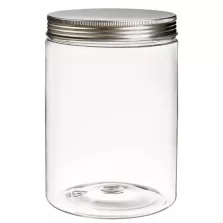 Pot PET avec couvercle alu à visser 1L d100xh145mm (36 pièces)