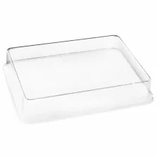 Couvercle PET pour assiette pulpe 203x153x35mm (200 pièces)