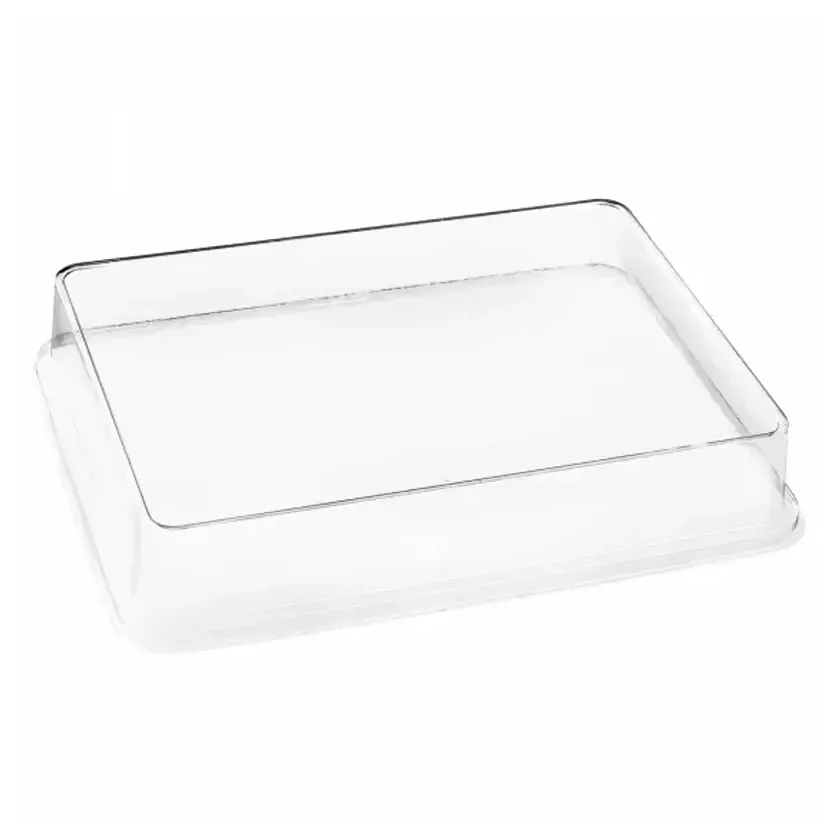 Couvercle PET pour assiette pulpe 203x153x35mm (200 pièces)