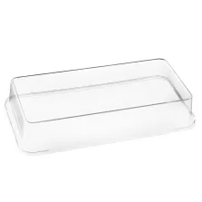 Couvercle PET pour assiette pulpe 203x103x35mm (200 pièces)