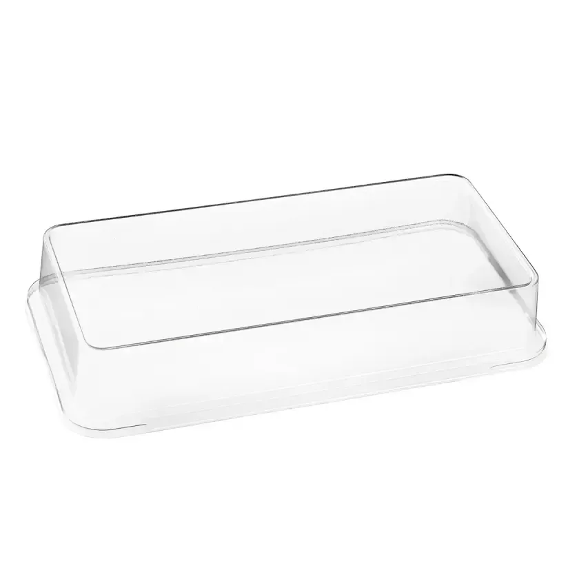 Couvercle PET pour assiette pulpe 203x103x35mm (200 pièces)