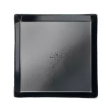 Assiette pulpe carrée noire 90x90x16mm finition PLA (400 pièces)
