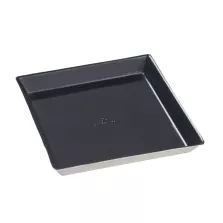 Assiette pulpe carrée noire 130x130x16mm finition PLA (200 pièces)