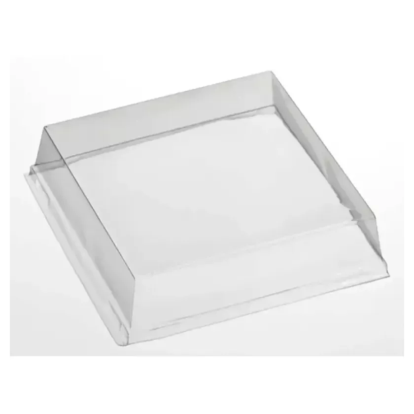 Couvercle PET pour assiette pulpe carrée 134x134x40mm (200 pièces)