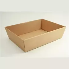 Carton panier kraft brun 400x300x115mm lisse (30pcs)