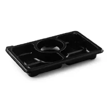 Ravier rPET noir 250x166x33mm 3 compartiments (240 pièces)