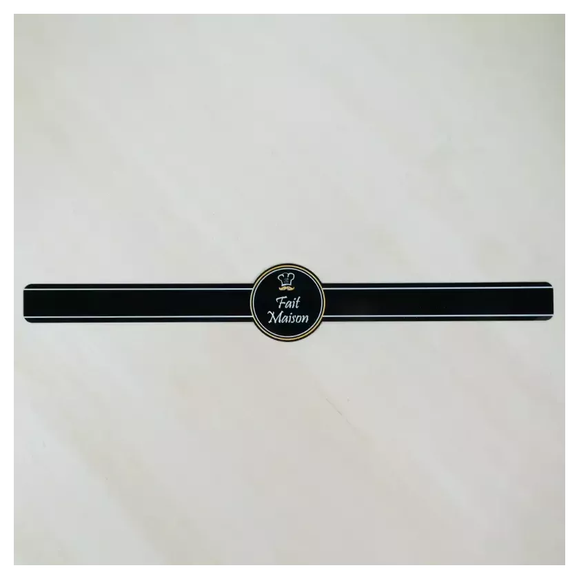 Autocollant "Fait maison" noir 50x300mm (500 pièces)