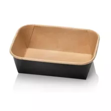 Ravier carton/PE kraft-noir 168x118x58mm 750ml (300 pièces)