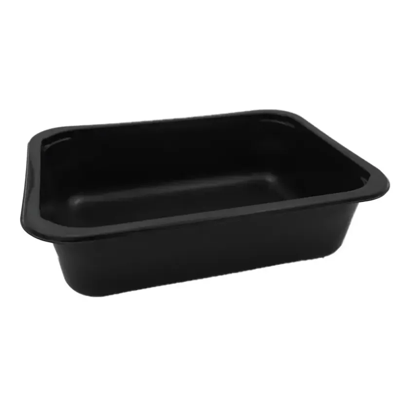 Barquette PP noire 1 compartiment 187x137x50mm 750ml (par 540)