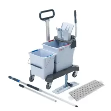 Chariot de nettoyage double avec presse