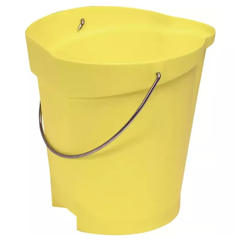 Seau 12L gradué anse inox jaune