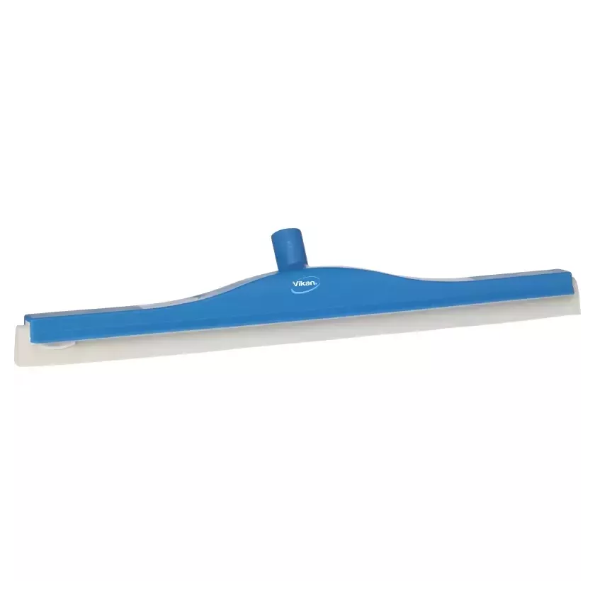 Raclette 600mm bleu caoutchouc blanc pivot