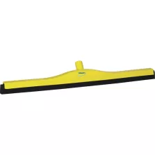 Raclette 400mm jaune caoutchouc noir fixe