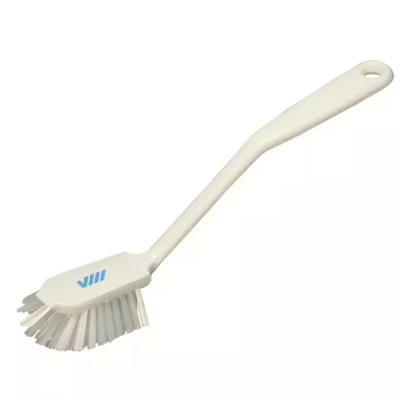 Brosse vaisselle avec manche médium blanche