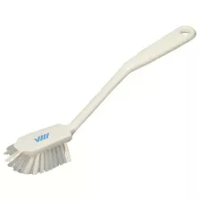 Brosse vaisselle avec manche médium blanche étroite