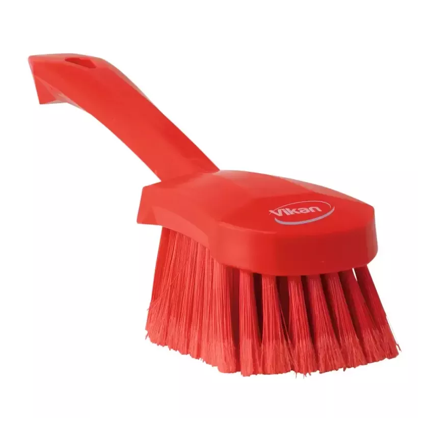 Brosse vaisselle courte douce rouge