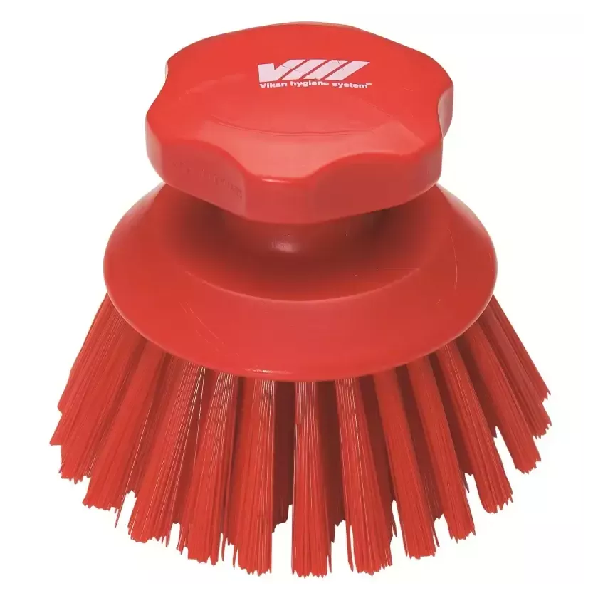 Brosse à main ronde 125mm dure rouge