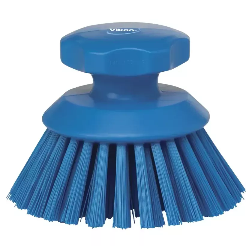Brosse à main ronde 125mm dure bleue
