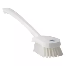Brosse vaisselle longue dure blanche