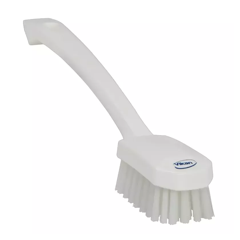 Brosse à main avec manche medium blanche