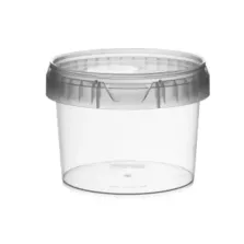 Gobelet PP avec couvercle Ø95x61mm (280ml) transparent (par 360)