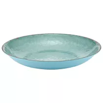Plat melamine rond bleu...