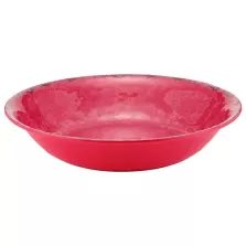 Plat melamine rond rouge rustique d350x70mm