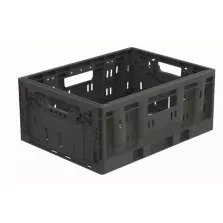 Bac pliable verrou actif noir 400x300x170mm