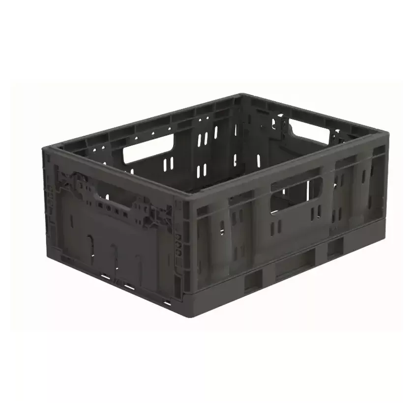 Bac pliable verrou actif noir 400x300x170mm