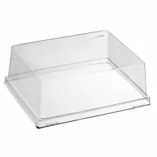 Couvercle PET pulp rectangle 104x64x40mm