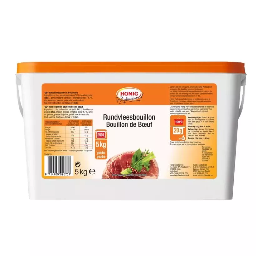 Bouillon de boeuf 5kg Honig poudre