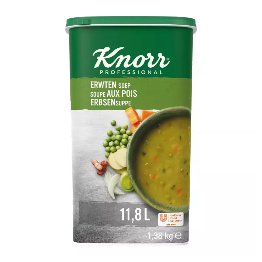Potage pois au jambon 1,38kg Knorr Professional